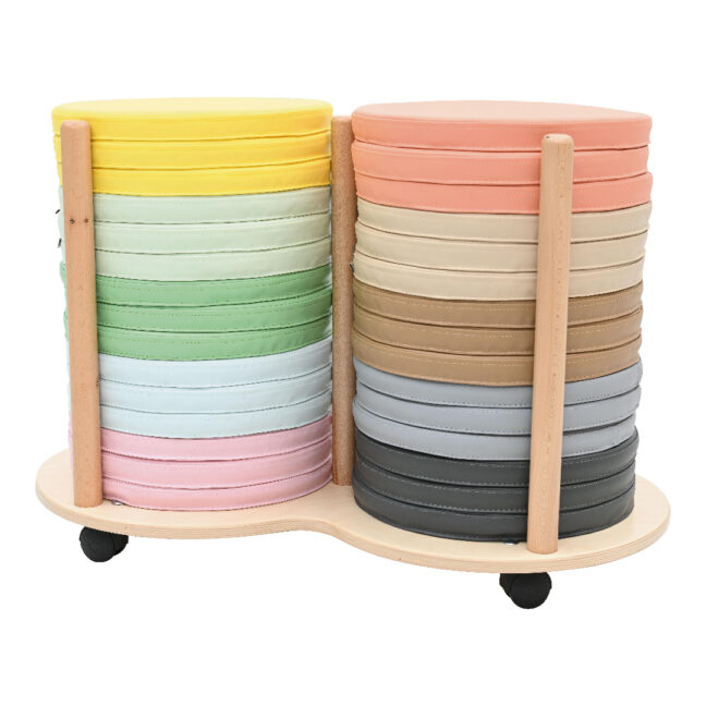Istumispatjade komplekt käruga - 30 tk