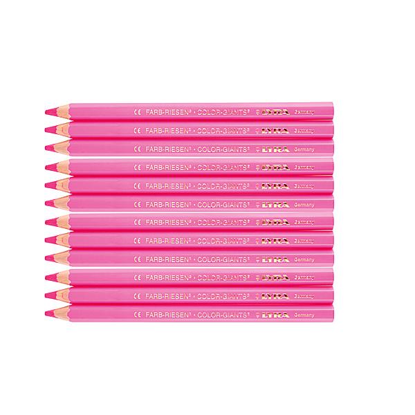 LYRA paksu südamikuga värvipliiatsid - 12 tk, neoonroosa