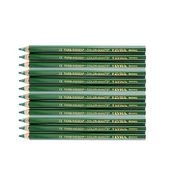 LYRA paksu südamikuga värvipliiatsid - 12 tk, rohelised