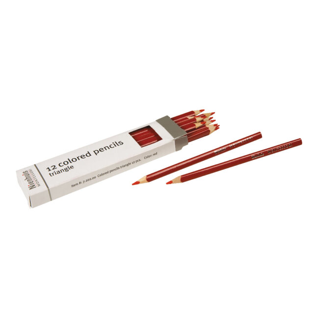 Montessori kolmnurksed värvipliiatsid - punased