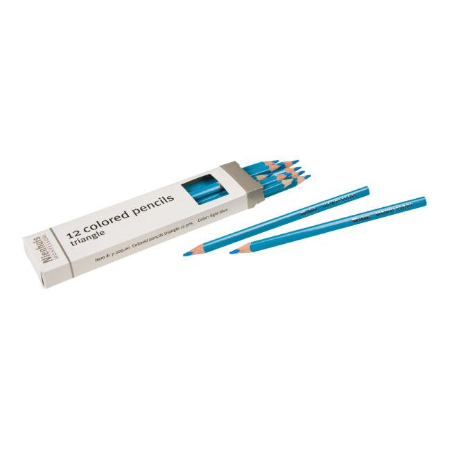 Montessori kolmnurksed värvipliiatsid - helesinised