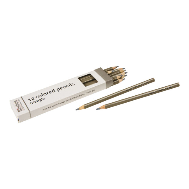 Montessori kolmnurksed värvipliiatsid - hallid