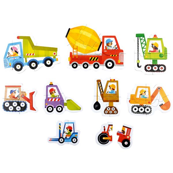 Sõidukid ehitusplatsil - pusle