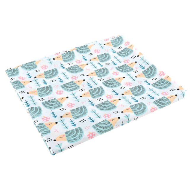 Valge tekikott siilidega 70 x 120 cm