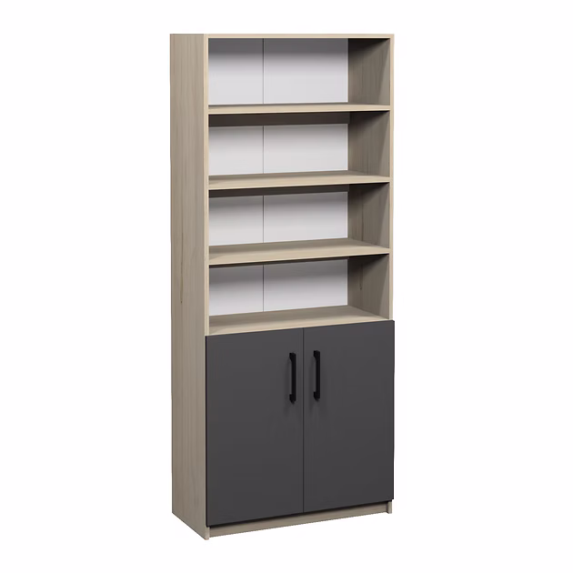 Poolsuletud kapp riiulitega 800 x 370 x 1910