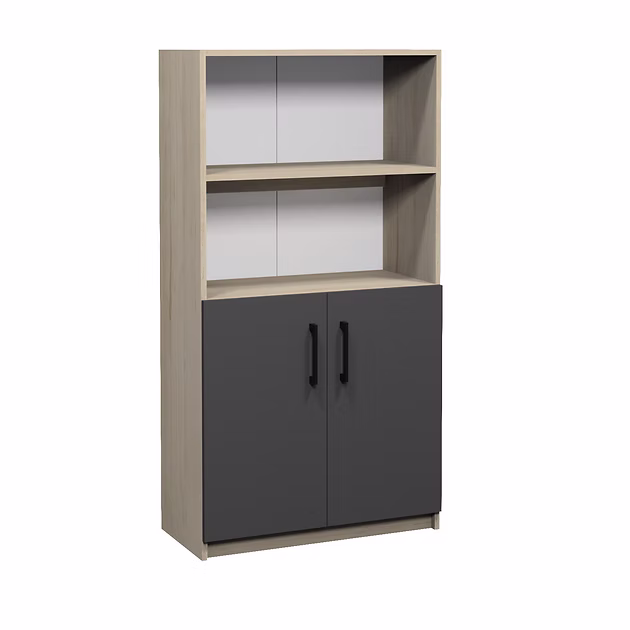 Poolsuletud kapp riiulitega 800 x 370 x 1515