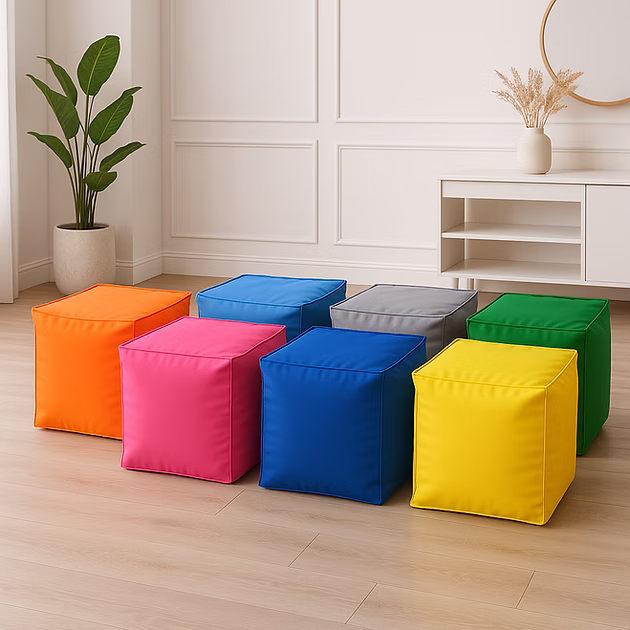 Pouf-kuubik erinevad värvid 400 x 400 x 400
